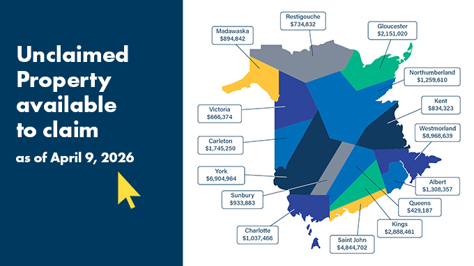 Unclaimed Property available to claim as of April 9, 2026.